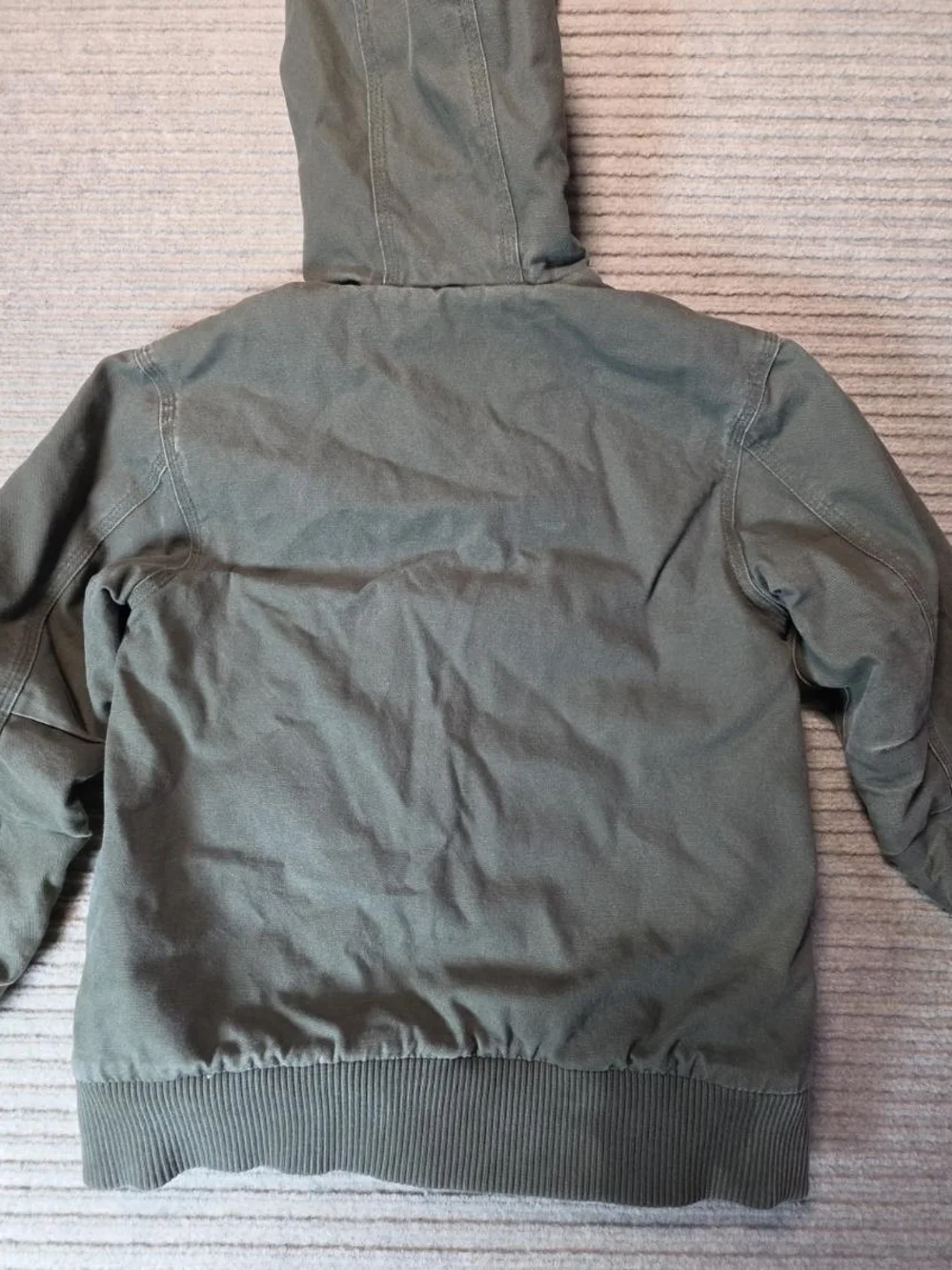 Carhartt Flannel Quilt Lined Active Jacket Youth Medium 10-12 Green OJ8545-B